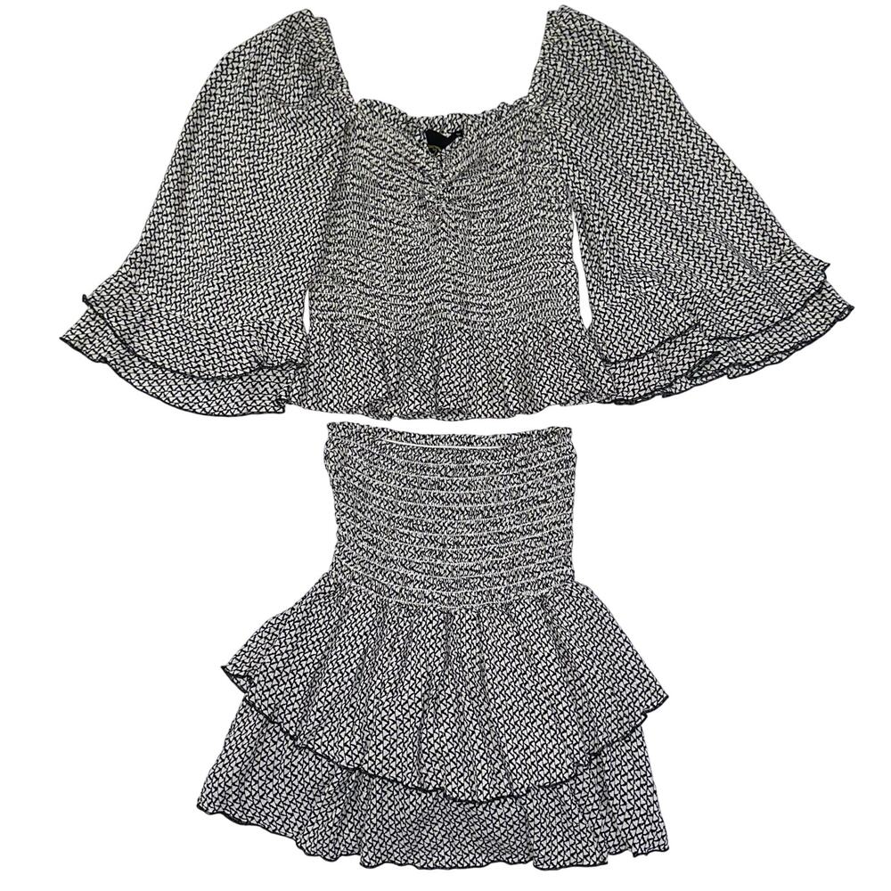 Blue Life Layla Smocked Crop Top & Perfect Skort 2-Piece Set Size Small